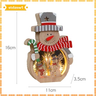 [stdzsw1] โคมไฟ LED รูปซานตาคลอส 3D แฮนด์เมด เรืองแสง สําหรับประดับตกแต่งคริสต์มาส