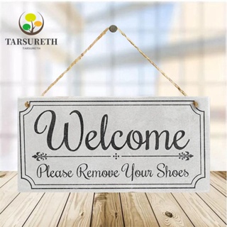 Tarsureth ป้ายไม้ Welcome สําหรับแขวนประตูคาเฟ่ โรงแรม