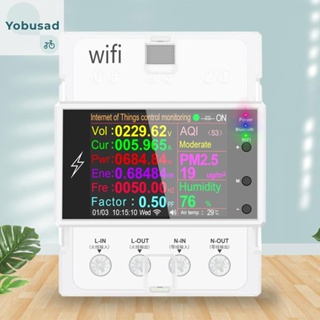 [Yobusad.th] At4pw WiFi เครื่องวัดพลังงานอัจฉริยะ โวลต์แอมป์ ความถี่ Kwh เครื่องวัดระยะไกล