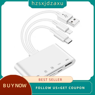 【hzsxjdzaxu】OTG อะแดปเตอร์การ์ดรีดเดอร์ USB สําหรับ iPhone iPad Apple 13