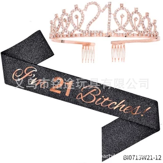 A797 เซ็ทมงกุฎ วันเกิด Happy Birthday Girl QUEEN สีทอง สีเงิน สีโรสโกล เฉดสีอาจไม่ตรง ขอดูรูปสีจริง สินค้าพร้อมส่งในไทย