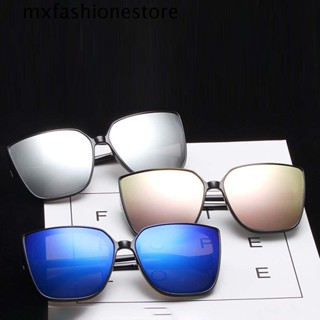 Mxfashione แว่นตากันแดด ทรงตาแมว สีฟ้า สีดํา สไตล์วินเทจ ใส่กลางแจ้ง สําหรับผู้หญิง