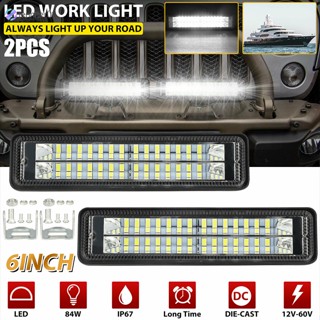 Jen ไฟตัดหมอก Led 84w 6 นิ้ว 120 องศา สําหรับรถบรรทุก SUV ATV 4WD 2 ชิ้น