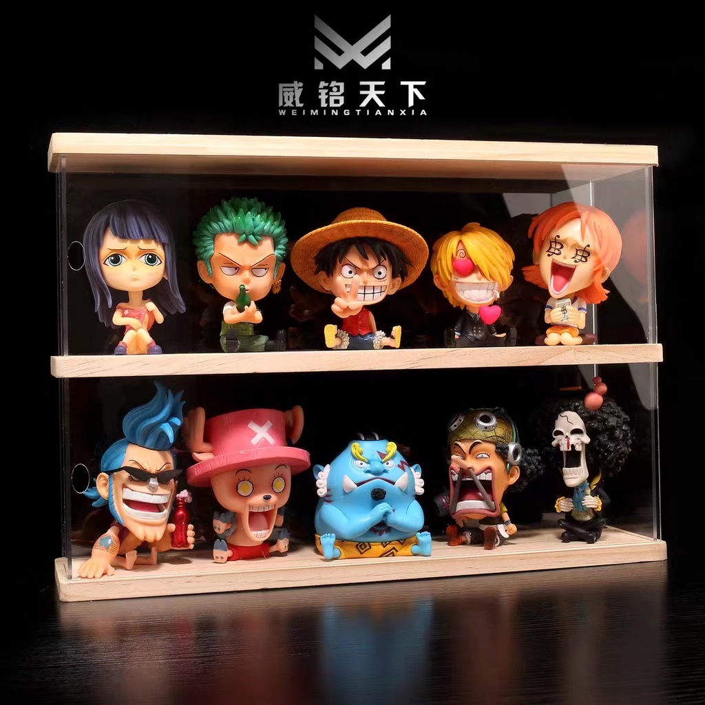 ฟิกเกอร์ One Piece Qposket Anime Luffy Ace Zoro Sanji Robin Nami Chopper Sitting MIniFigure ของเล่นสําหรับเด็ก