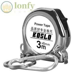 Lonfy ไม้บรรทัดเทปวัดพวงกุญแจ แบบยืดหดได้ 300 ซม. DIY