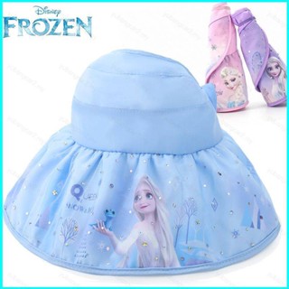 หมวกกันแดด ลายการ์ตูน Disney Frozen Elsa ป้องกันรังสียูวี สําหรับเด็กผู้หญิง