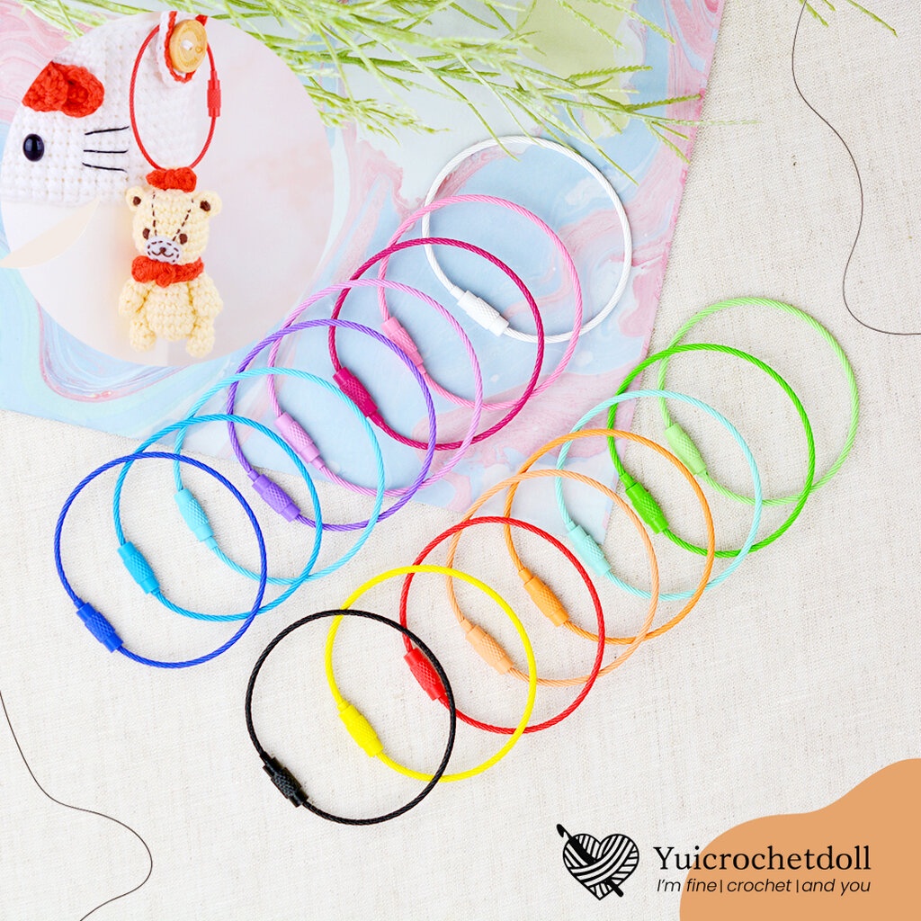 [ส่งด่วนจากไทย] ห่วงสลิงสีพวงกุญแจแบบหมุนถอดได้ อะไหล่พวงกุญแจ Art Toy, Pop Bean DIY Crafts ᵔᴥᵔ