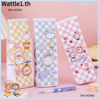 Wttle กระเป๋าดินสอ ความจุขนาดใหญ่ ลายการ์ตูนนม แบบสร้างสรรค์ สไตล์เกาหลี