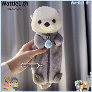 Wttle Kawaii กระเป๋าดินสอ ผ้ากํามะหยี่ขนนิ่ม ขนนิ่ม ลายกระต่ายทะเล สําหรับใส่เครื่องเขียน