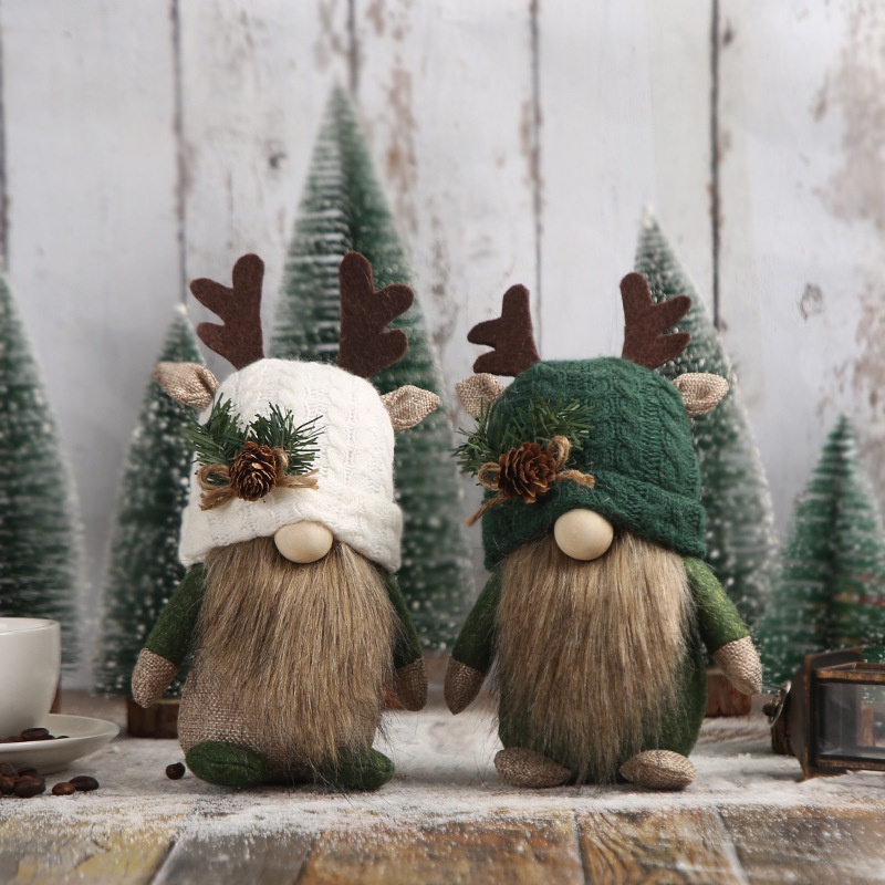 ตุ๊กตาโนม Rudolph ไร้หน้า สําหรับตกแต่งบ้าน เทศกาลคริสต์มาส