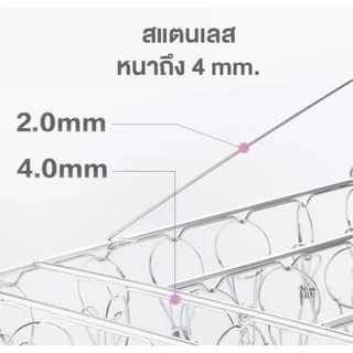 【K&D】 4.0mm ที่ตากถุงเท้า สแตนเลสตัวหนีบ ถุงเท้ากางเกงใน ที่หนีบ สี่เหลี่ยมตัวหนีบผ้า วงกลมไม้แขวนถุงเท้า