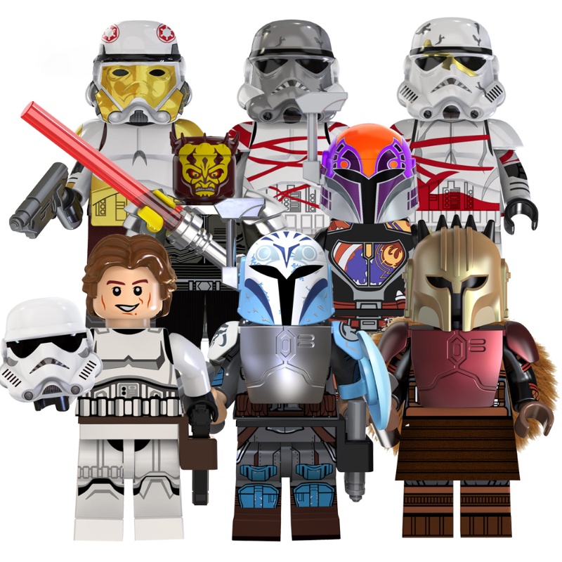 ฟิกเกอร์ตัวต่อ Mandalorian Han Solo Sabine Wren Guard Thrawn Space Clone Trooper Commander ขนาดเล็ก ของเล่นสําหรับเด็ก