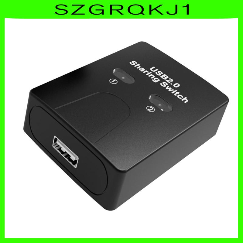 [szgrqkj1] อะแดปเตอร์แบ่งปันเครื่องพิมพ์ 2 in 1 พร้อมปุ่มสวิตช์ USB 2.0 2 สําหรับคอมพิวเตอร์ PC