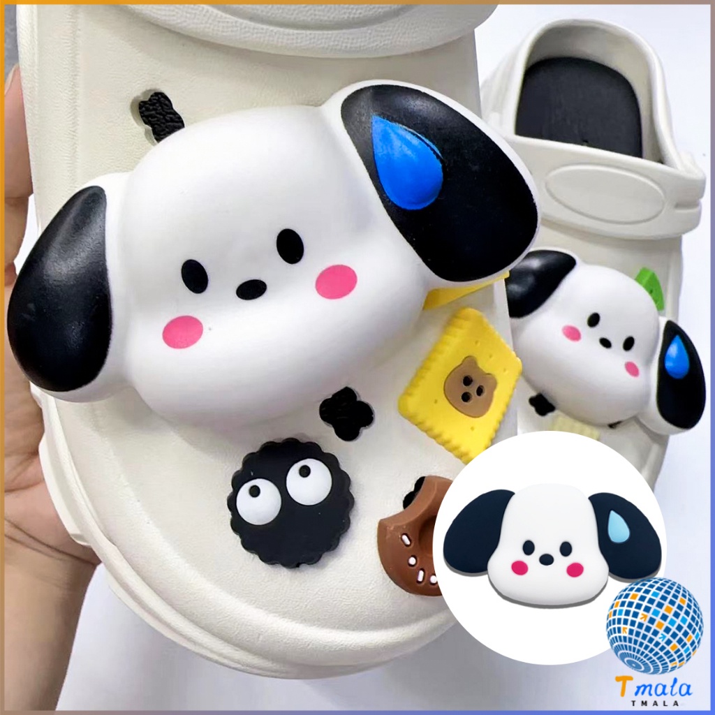 Tmala ชุดตกแต่งรองเท้า จิ๊บบิทตัวติดรองเท้า ลายการ์ตูนน่ารัก Moji 12pcs/10pcs/6pcs/2pcs Shoe accessories