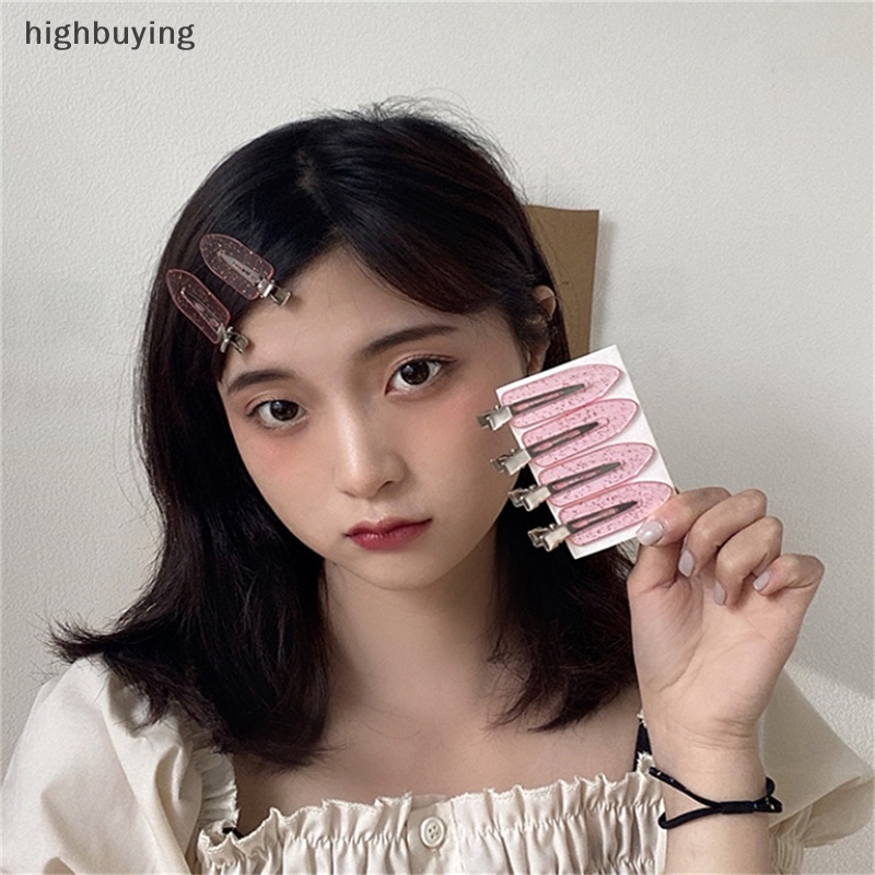 [highbuying] 4 ชิ้น / เซต ไร้รอยต่อ กว้าง เรซิน ใส สีลูกกวาด กิ๊บติดผม ปกป้องผม แต่งหน้า ปากเป็ด คลิป ใหม่ พร้อมส่ง