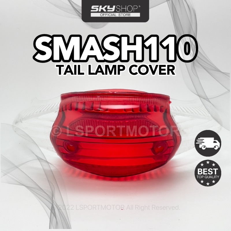 Suzuki SMASH110 ฝาครอบไฟท้าย (สีแดง + ใส) SMASH 110 (S)