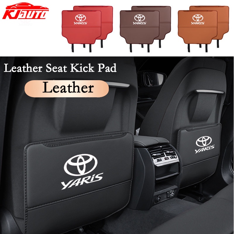 รถหนังที่นั่งกลับ Kick Pad Anti Scratch สําหรับ Toyota Yaris G3 XP130 XP150 G4 XP210 AC100 GR กีฬา T