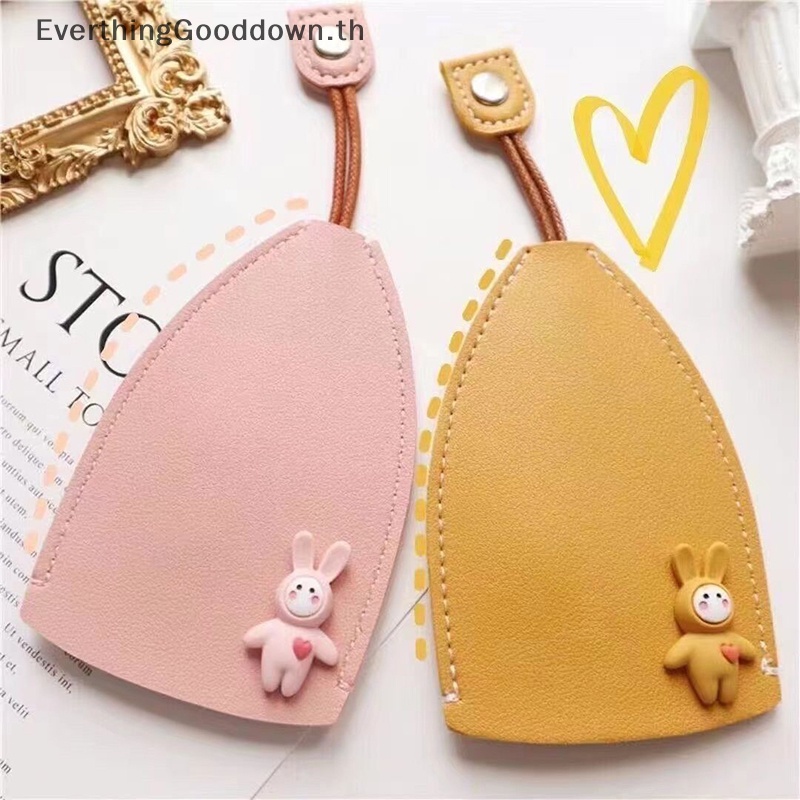 Ever เคสกุญแจรถยนต์ หนัง PU แบบดึงออก ลายการ์ตูนสัตว์น่ารัก ความจุขนาดใหญ่