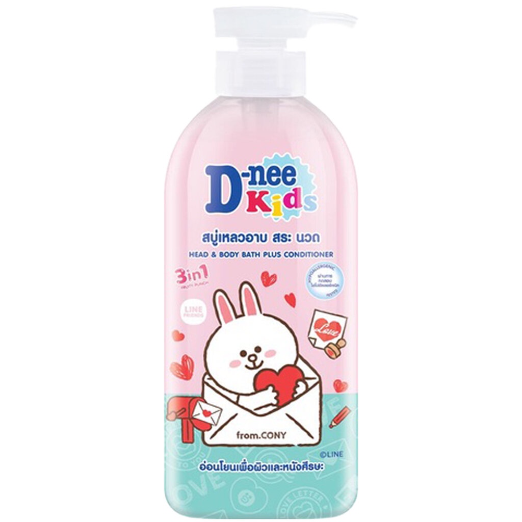 LeeMart อาบ-สระ เด็ก DeeNee 450ML ดีนี่ ครีมอาบน้ำ D-Nee อาบน้ำเด็ก ดีนี่ สูตร กระต่ายโคนี่ ขนาด 450