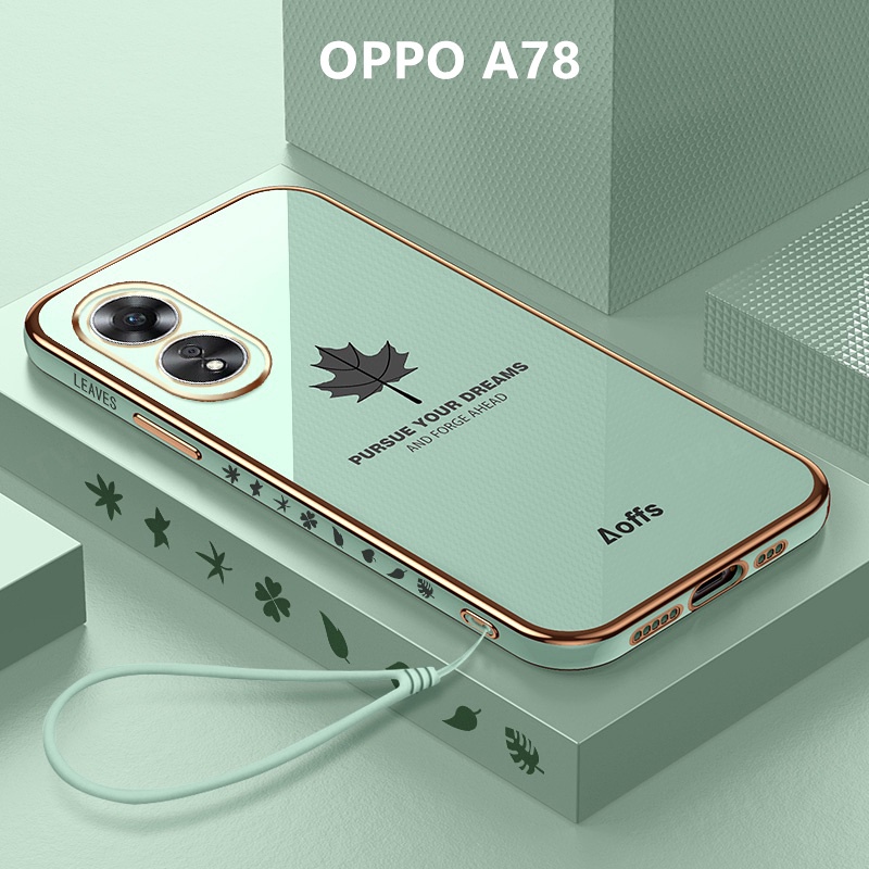 เคส OPPO A78 5G case อ่อนนุ่ม ลายใบเมเปิ้ล เคสมือถือ เคสโทรศัพท์ OPPO A78 4G