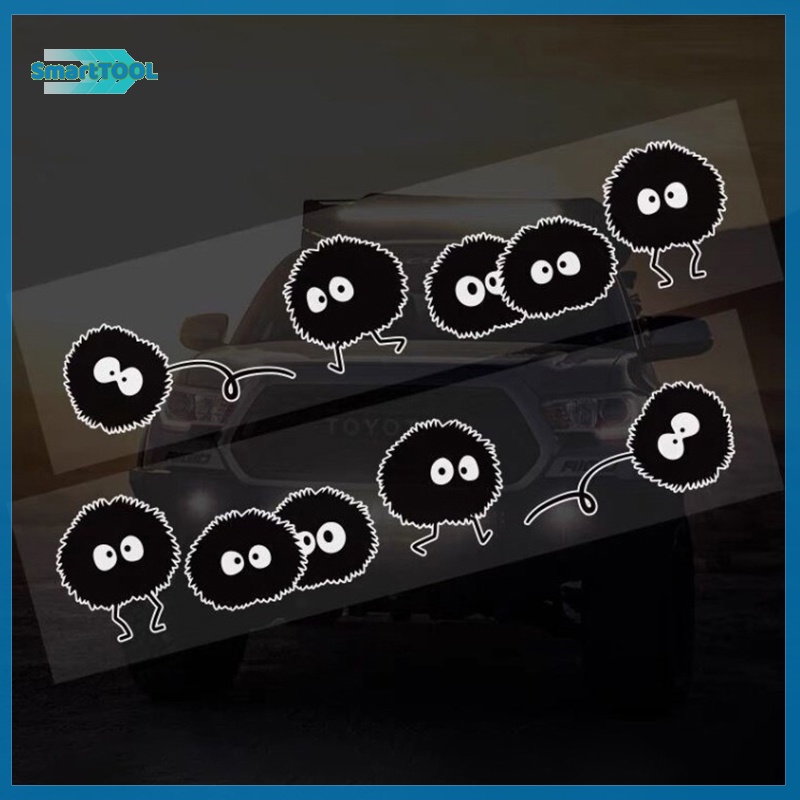 Utzn> สติกเกอร์สะท้อนแสง กันน้ํา ลายการ์ตูน สําหรับติดตกแต่งรถยนต์ ประตู หน้าต่าง รถจักรยานยนต์