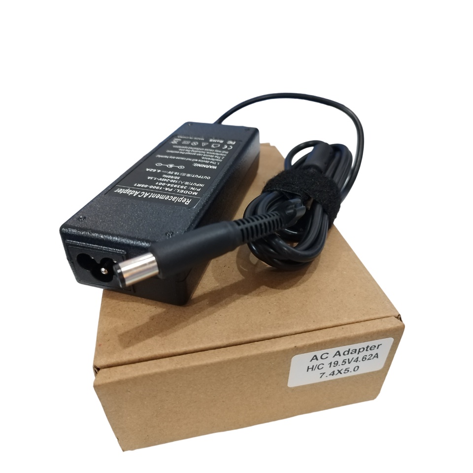 สายชาร์จอะแดปเตอร์โน๊ตบุ๊ค HP G42 DV5 Envy 15-1200 CQ43 Probook 4540S Pavilion G4 90W 19.5V 4.62A 7.