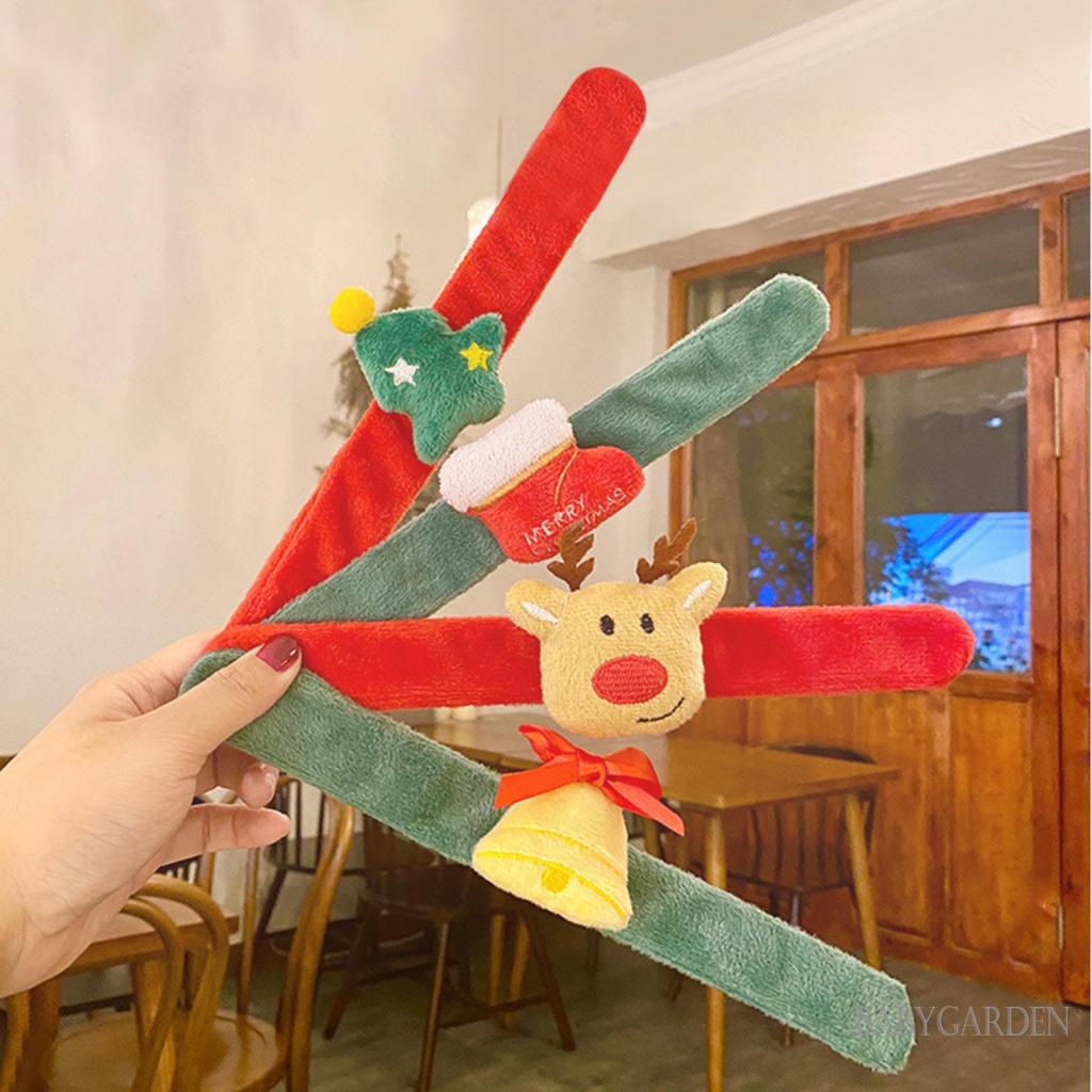 Baga- สร้อยข้อมือตบ ลายการ์ตูนคริสต์มาส ซานต้า กวางเรนเดียร์ ของเล่นสําหรับเด็ก