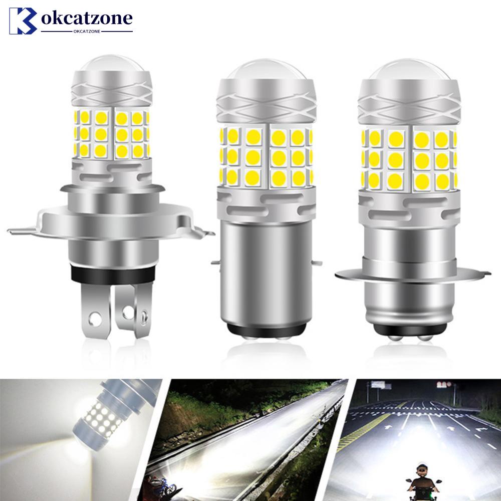 Okcatzone H4/BA20D/H6/P15DLED ไฟหน้ารถจักรยานยนต์ 42SMD LED หลอดไฟสูง/ต่ํา หลอดไฟตัดหมอก 12V สีขาว P7R3