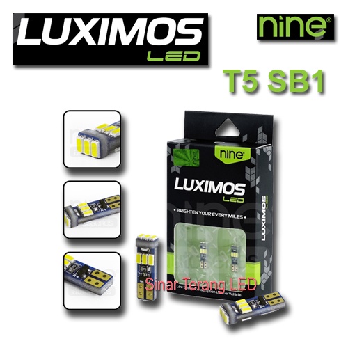 ไฟ LED INDICATOR คู่ 2 ชิ้น SPEEDOMETER T5 NINE LUXIMOS SB1 W3W LED Nine Luminos