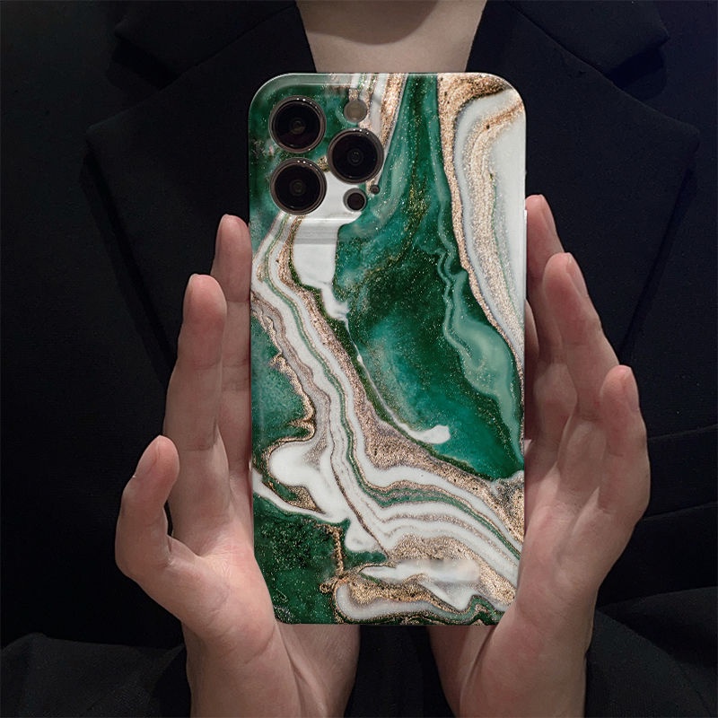 Marble Apple 15/16Promax เคสฟิล์ม Iphone14promax/13/12 เคสโทรศัพท์ 11Promax /Xr Hard 7/8plus