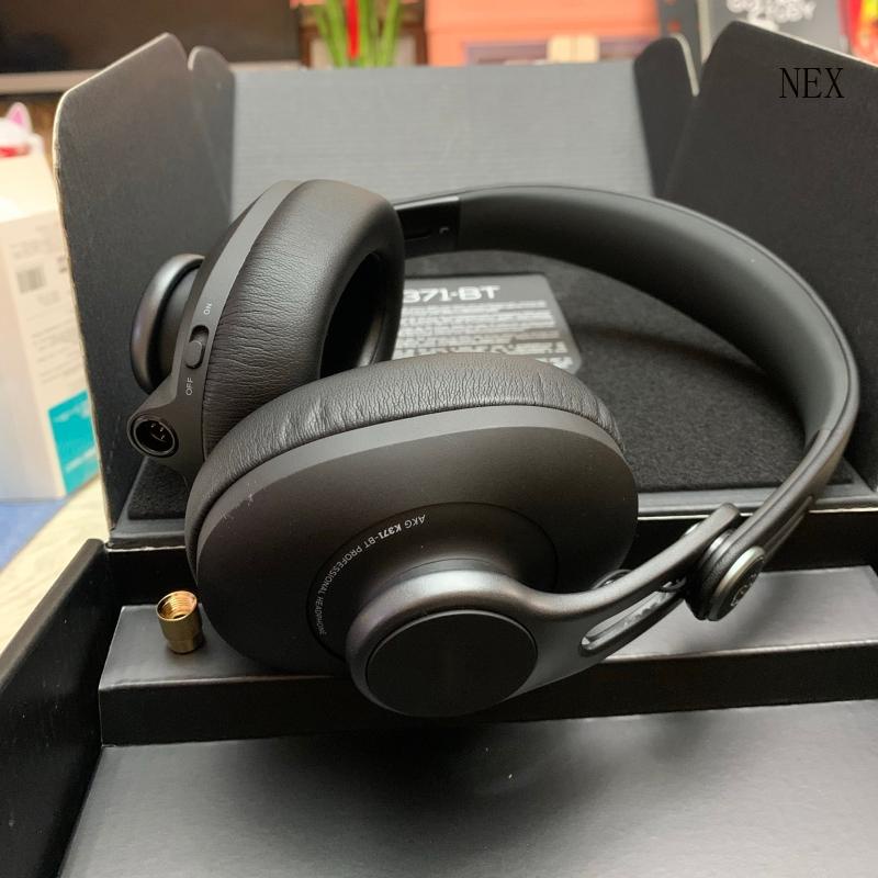 Nex แผ่นฟองน้ําหุ้มหูฟัง แบบหนัง ยืดหยุ่น สําหรับ Akg K361 K371