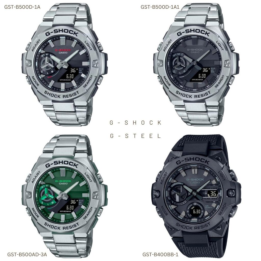 Casio G-Shock G-Steel นาฬิกาข้อมือผู้ชาย รุ่น GST-B500, GST-B400 ,GST-B500D-1A,GST-B500D-1A1,GST-B500AD-3A,GST-B400BB-1A