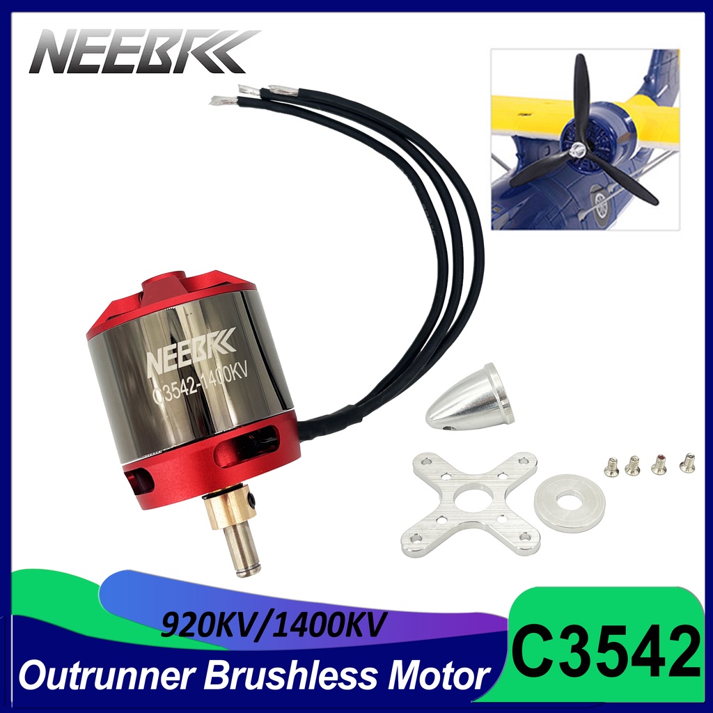 มอเตอร์ไร้แปรงถ่าน 3542 920KV 1400KV Outrunner 2-4S สําหรับโดรนบังคับ
