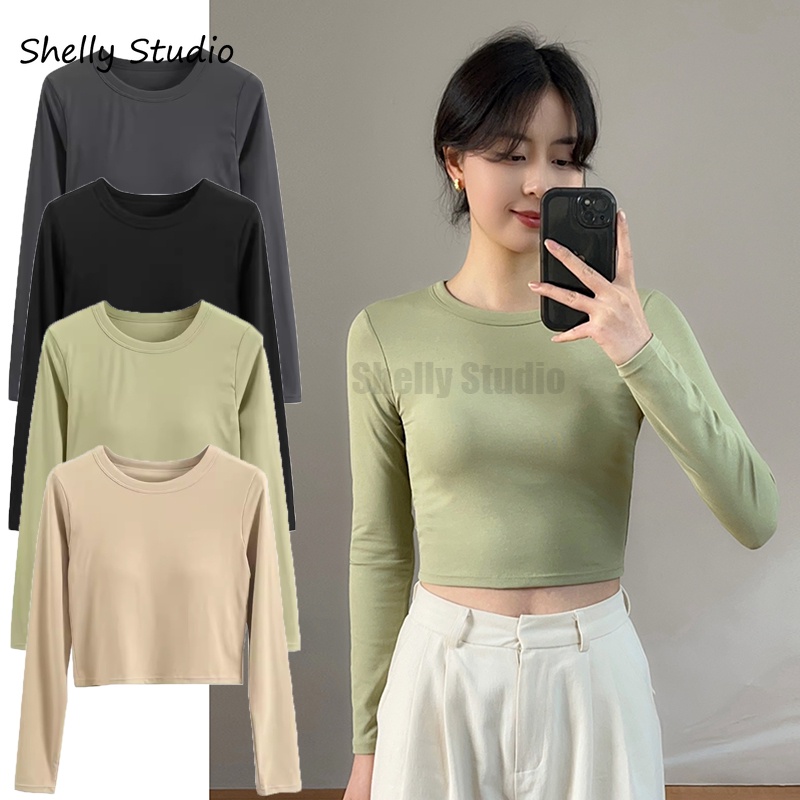 2 in 1 เสื้อครอปท็อป คอกลม แขนสั้น พร้อมแผ่นรองหน้าอก วันพีช สําหรับผู้หญิง