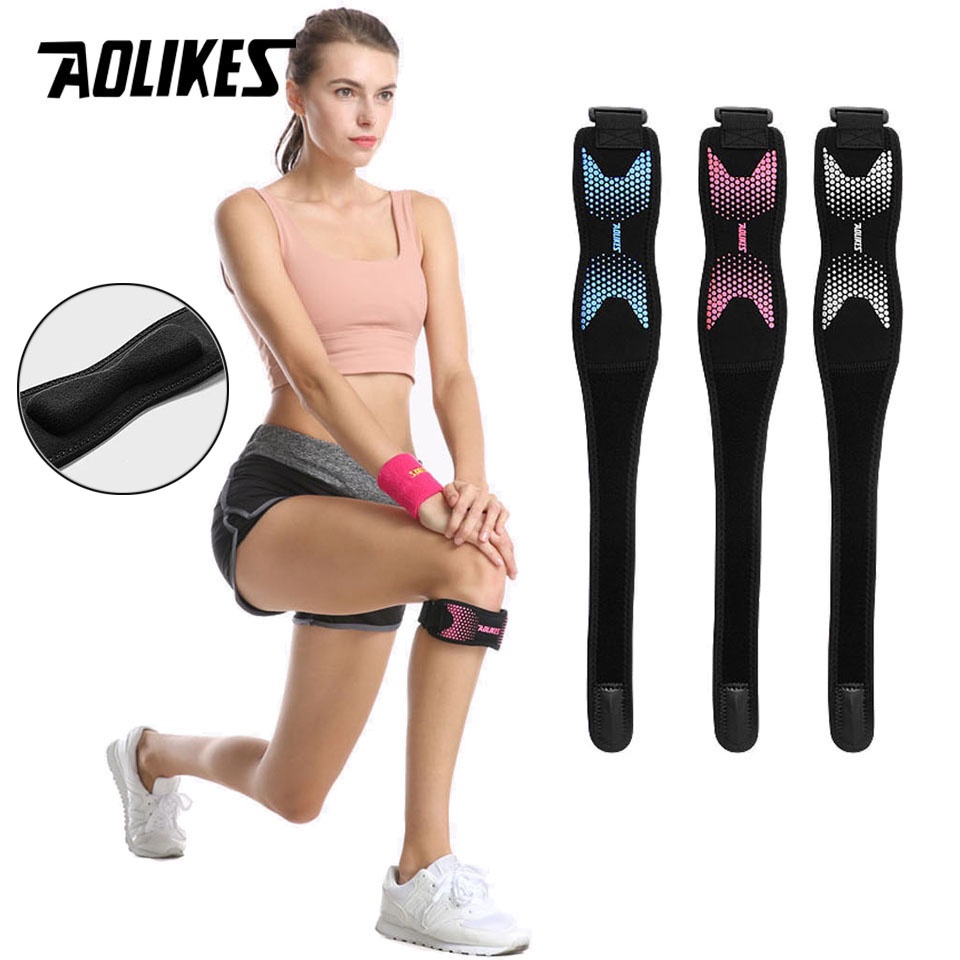 Aolikes สนับเข่า สายรัด ปรับได้ ดูดซับเหงื่อ สําหรับเล่นกีฬา ฟิตเนส สะบ้า 1 ชิ้น - รูปที่ 4