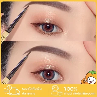 💥TOP 1💥ปลายแหลม 2 in 1 ดินสอเขียนคิ้ว หมุนอัตโนมัติ เริ่มต้น เติม กันน้ํา แปรงเขียนคิ้ว ติดทนนาน