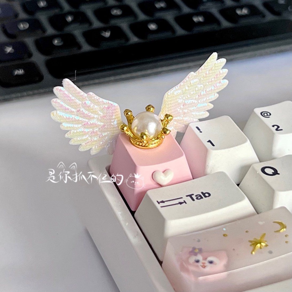 ปุ่มกดคีย์บอร์ด OEM รูปนางฟ้าปีกนางฟ้า สวยงาม