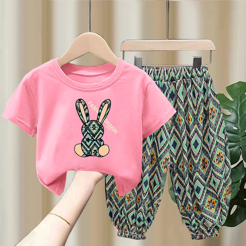 เสื้อยืดแขนสั้น แบบบาง สองชิ้น แฟชั่นฤดูร้อน สําหรับเด็กผู้ชาย และเด็กผู้หญิง