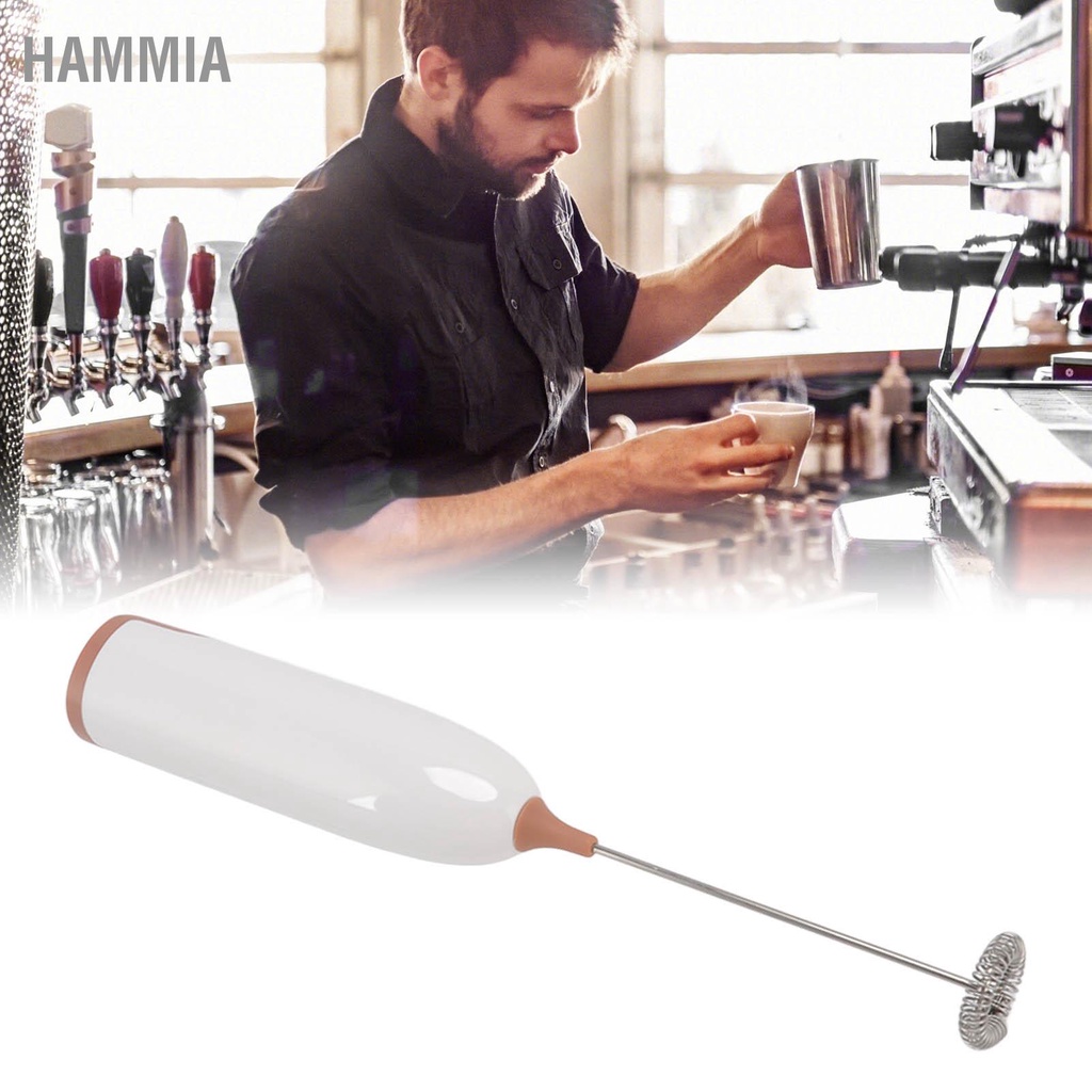 HAMMIA เครื่องตีฟองนมไฟฟ้าในครัวเรือนอัตโนมัติมือถือนมโฟม Maker กาแฟกวนบาร์ห้องครัวเครื่องดื่ม Foamer