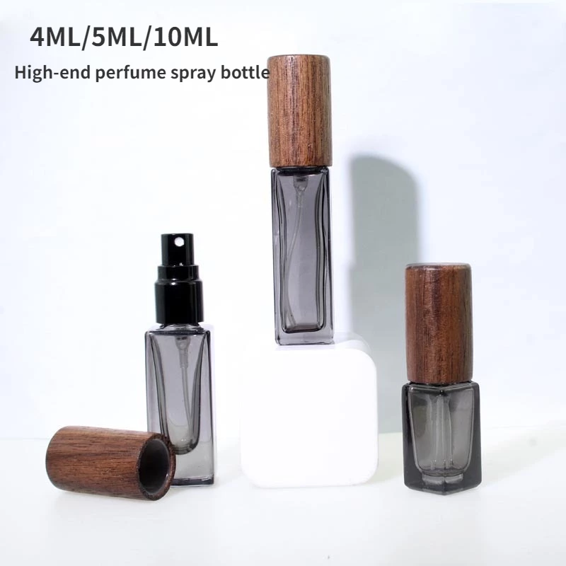 ขวดสเปรย์น้ําหอมเปล่า แบบหนา เติมได้ ขนาด 4 มล. 6 มล. 10 มล. สีฟ้า สีเทา สําหรับเดินทาง