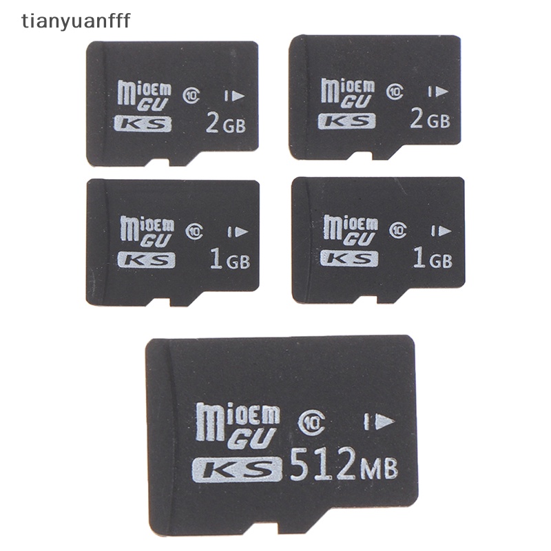 Tianyuanfff การ์ด Micro SD ความเร็วสูง 512 ม. 1GB 2GB สําหรับโทรศัพท์มือถือ กล้อง 1 ชิ้น