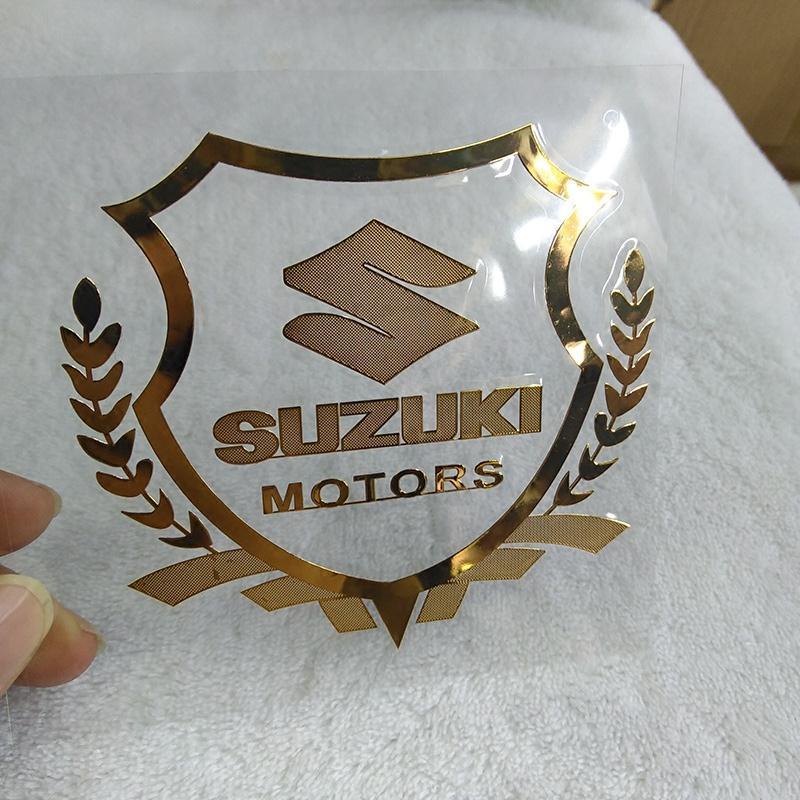 SUZUKI LOGO gold sticker swift sport JIMNY Ignis Grand Vitara Kizashi car side window silver aluminu