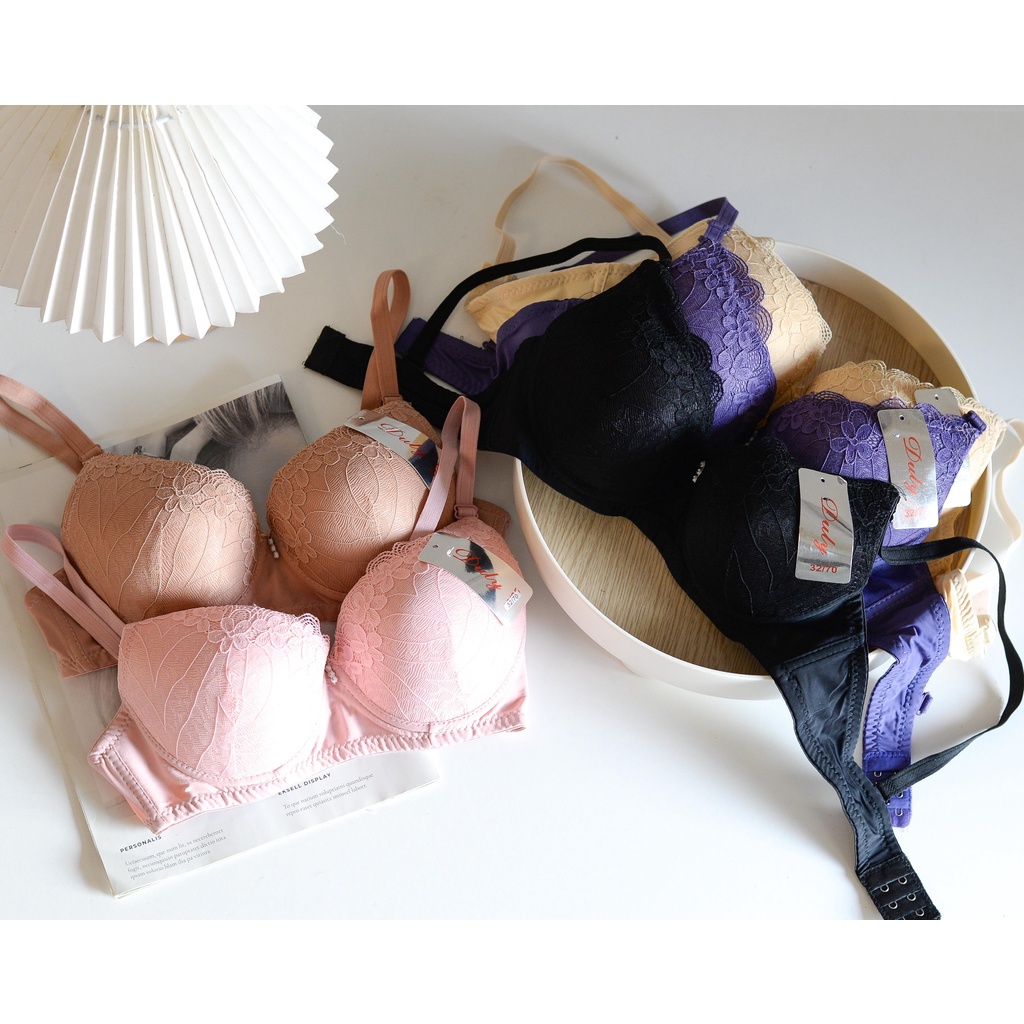 เสื้อใน#Daisy 009 บราลูกไม้แฟชั่นมีฟองน้ำมีโครง ใส่สบาย ไซส์เล็ก อก32-36 บราคัพAB