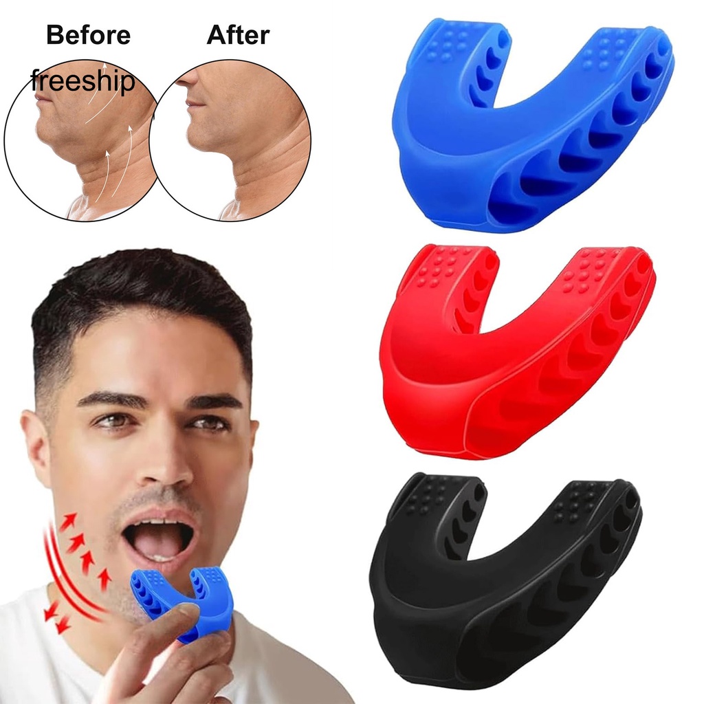 FON-3 ชิ้น Jawline Exerciser สําหรับผู้ชายผู้หญิงซิลิโคนเกรดอาหาร Jawline Shaper เทรนเนอร์พร้อม