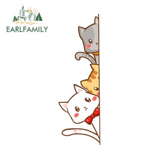 Earlfamily สติกเกอร์ไวนิล ลายกราฟฟิตี้แมว กันน้ํา สําหรับติด…