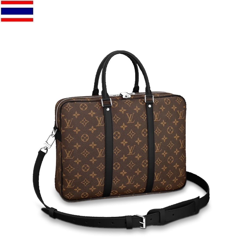 ✨หลุยส์ วิตตอง Louis Vuitton PORTE-DOCUMENTS VOYAGE Small Briefcase/กระเป๋าผู้ชาย/กระเป๋าถือ/ของแท้ 100% นำเข้าจากยุโร F
