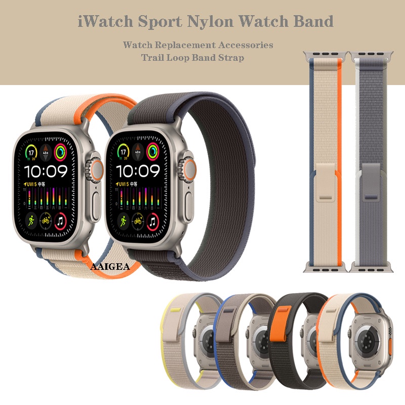 สายนาฬิกาข้อมือไนล่อน สําหรับ Apple Watch Ultra 2 49 มม. iWatch Series 10 46มม 41 มม. 45 มม. 42 มม. 44 มม. 38 มม. 40 มม. T800 T900