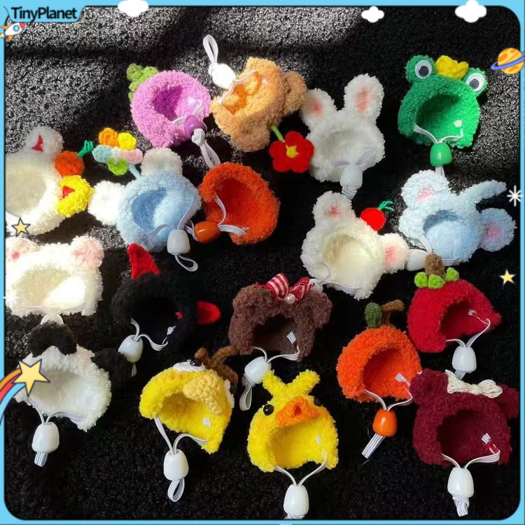 หมวกผ้าขนสัตว์ แฮนด์เมด รูปหมีน่ารัก สีทอง สําหรับหนูแฮมสเตอร์
