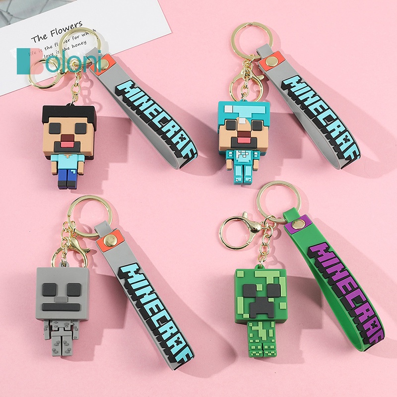[Boloni] พวงกุญแจยางนิ่ม จี้ตุ๊กตาอนิเมะ Minecraft Game 3D น่ารัก แฟชั่น สําหรับผู้หญิง ผู้ชาย