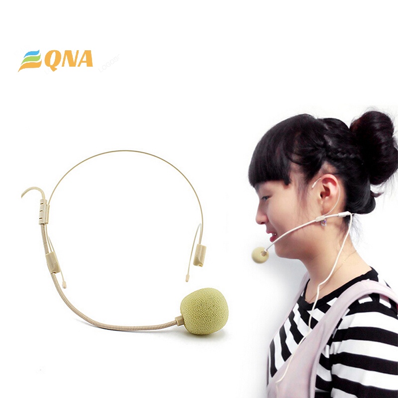 [QNA] ชุดหูฟังไมโครโฟนไร้สาย แบบตะขอคู่ สําหรับ Shure Wireless 4pin Mini Plug